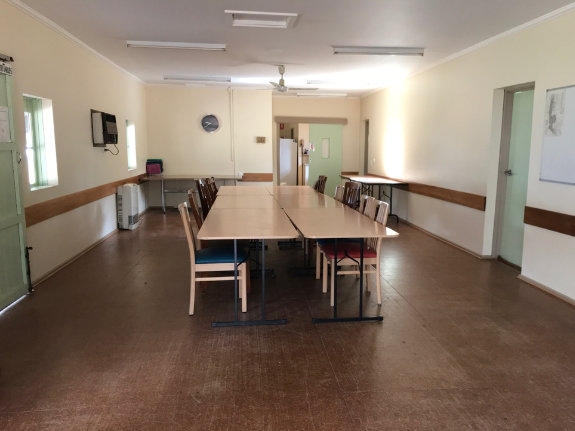 Camp Seed: Dining Room.